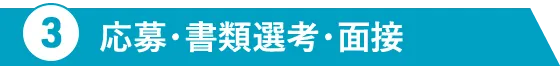 3応募・書類選考・面接